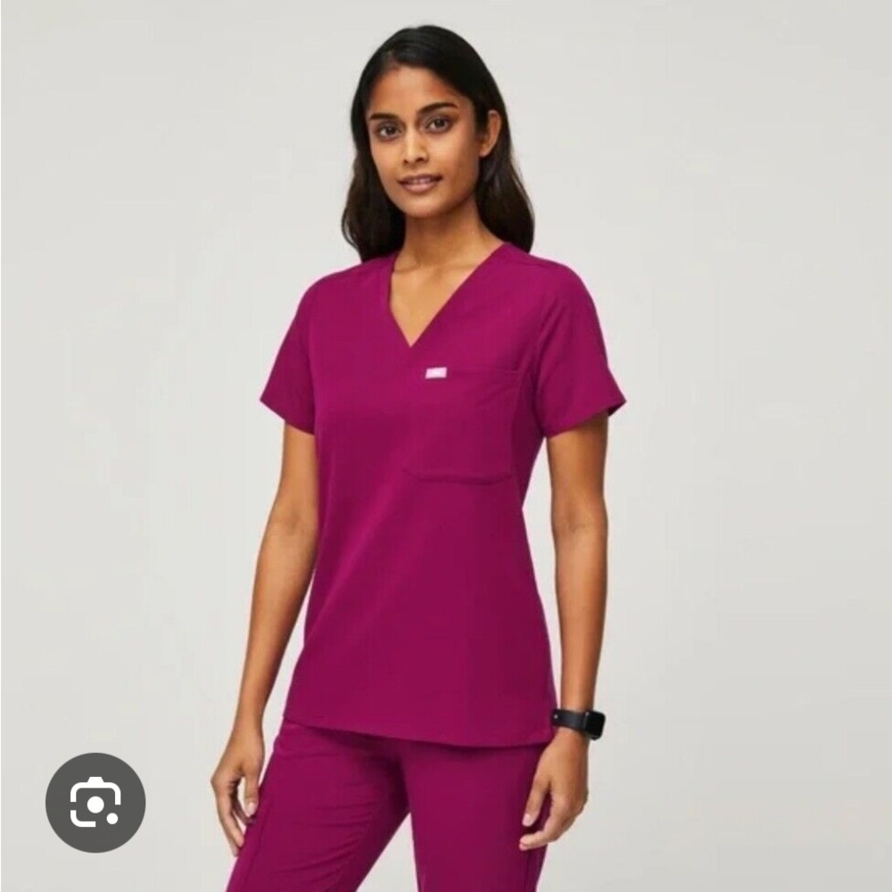 FIGS dark Magenta scrub set